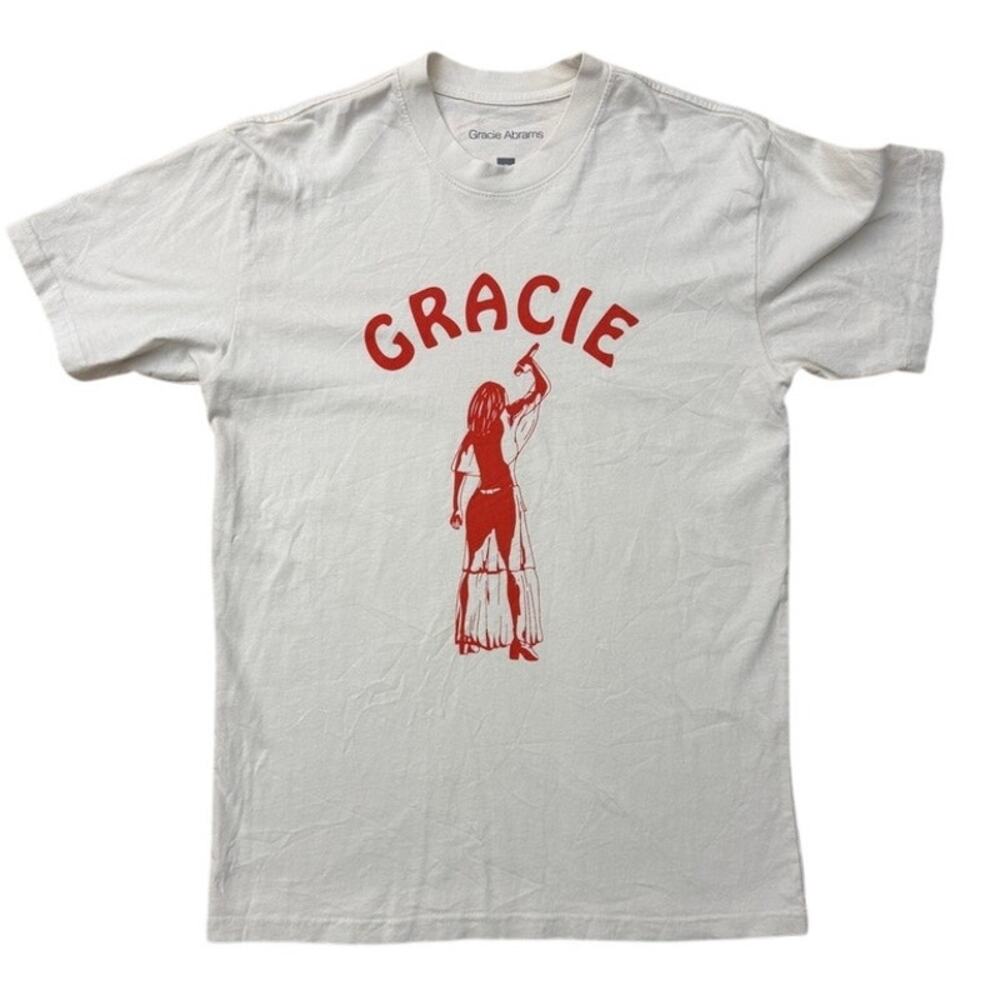 Gracie Abrams Tour cream red gift for fans shirt Size Small